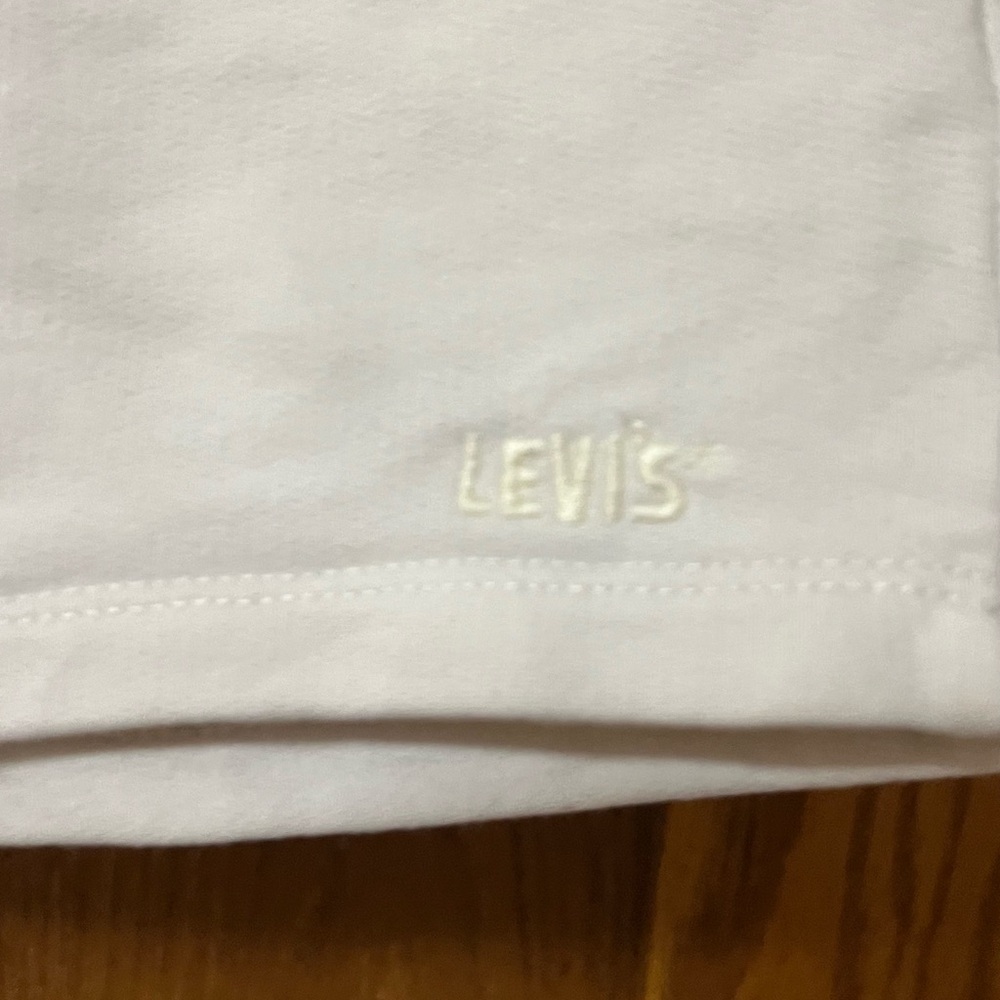 Levi's Women's Off-White Athletic Shorts - Picture 3 of 4